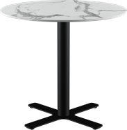 Black Plus Cafe Table - 80cm Rd